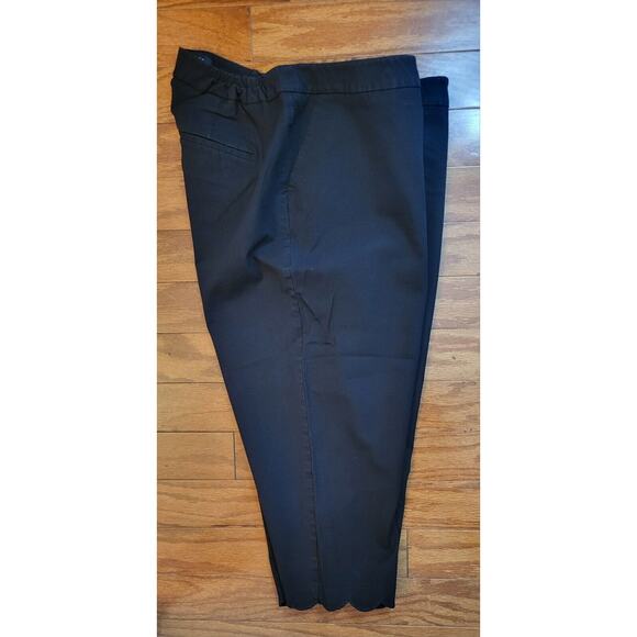 Talbots Slim Crop Curvy Women's 16W Black Flat Front Capri Pants - Picture 12 of 16